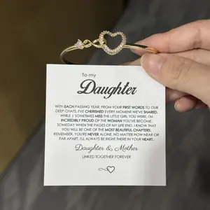 To My Daughter Forever Connected Bracelet Infinity Heart Design High-Quality Jewelry for Milestone Celebrations Always Connected Even When Miles Apart