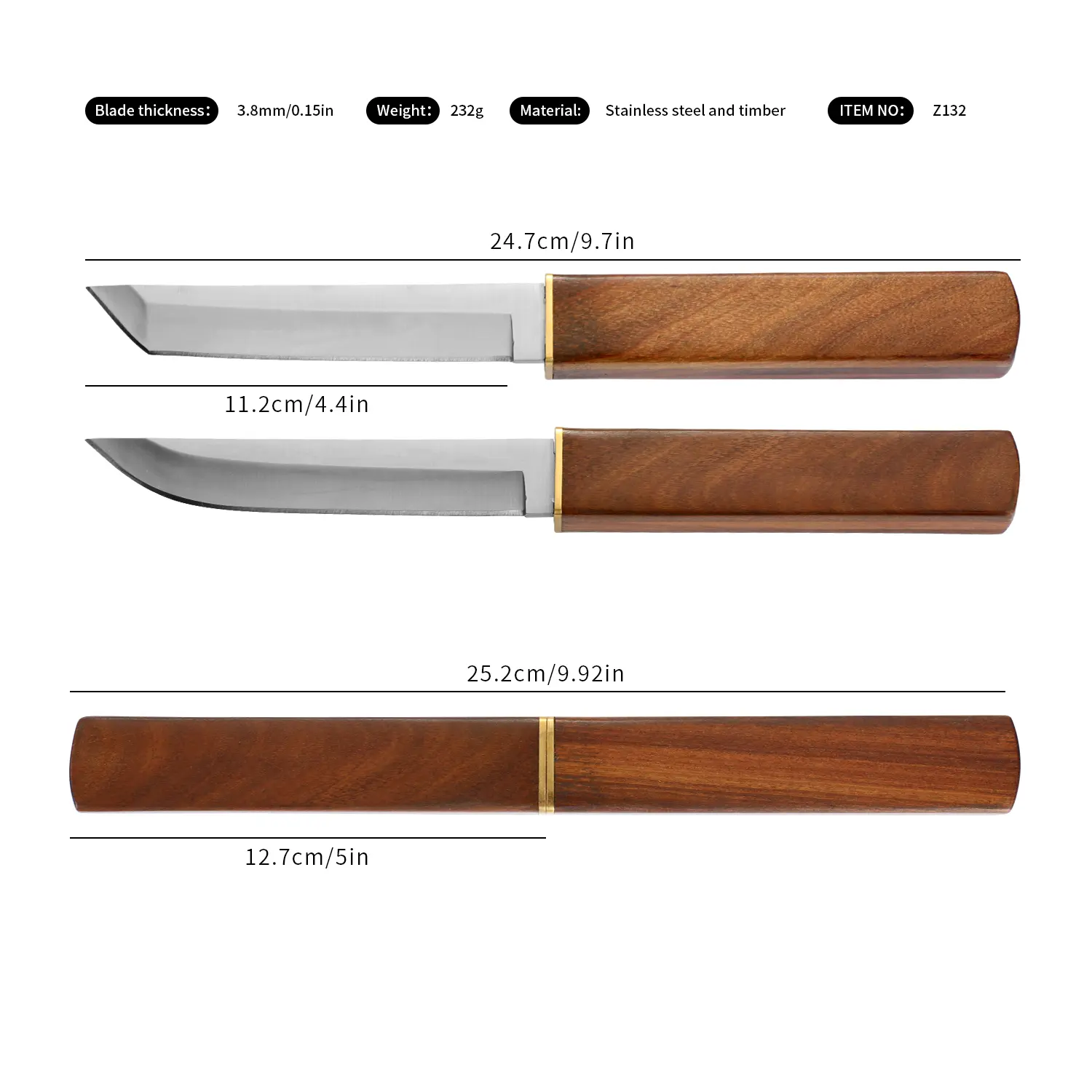 2-in-1 Twin Knives, two blades can be combined, portable outdoor camping knife, ideal gift for me