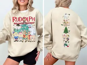 Retro Rudolph Red Nosed Reindeer Christmas Sweatshirt, Vintage Christmas Shirt, Christmas Trip Shirt, Winter Holiday, For Men and Women