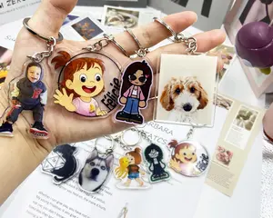 Custom Photo Keychain, Cat Picture Keychain With Picture, Custom Acrylic Charm, logo Printing Keychain, keychain, family Photo Keychain