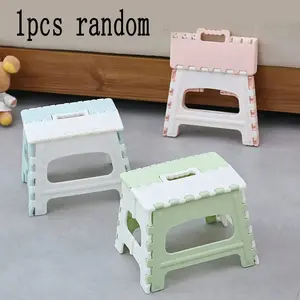 Foldable Chair, 100lbs Weight Capacity, Portable Folding Household Stool, Random Color, Easy Storage, Ideal for Travel, Space-Saving Design