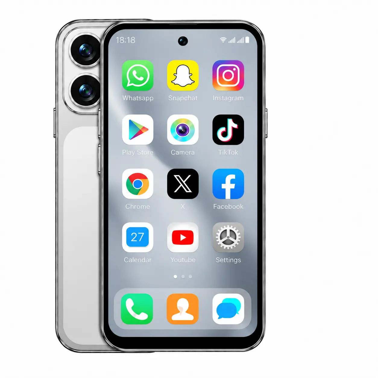 4.5-Inch Unlocked Mini Android 10 Smartphone, 4G LTE, 2GB RAM 16GB ROM, 2000mAh, Dual SIM, Face Unlock, WiFi, Bluetooth 4.0, USB Type-C Charging, Lightweight Pocket-Size Mobile Phone