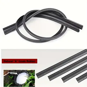 2 Pieces Car Vehicle Boneless Wiper Rubber Strip 70cm/27.6 "Car Replacement Parts Windshield Wiper Core 65cm/25.6" Replacement Rubber Strip