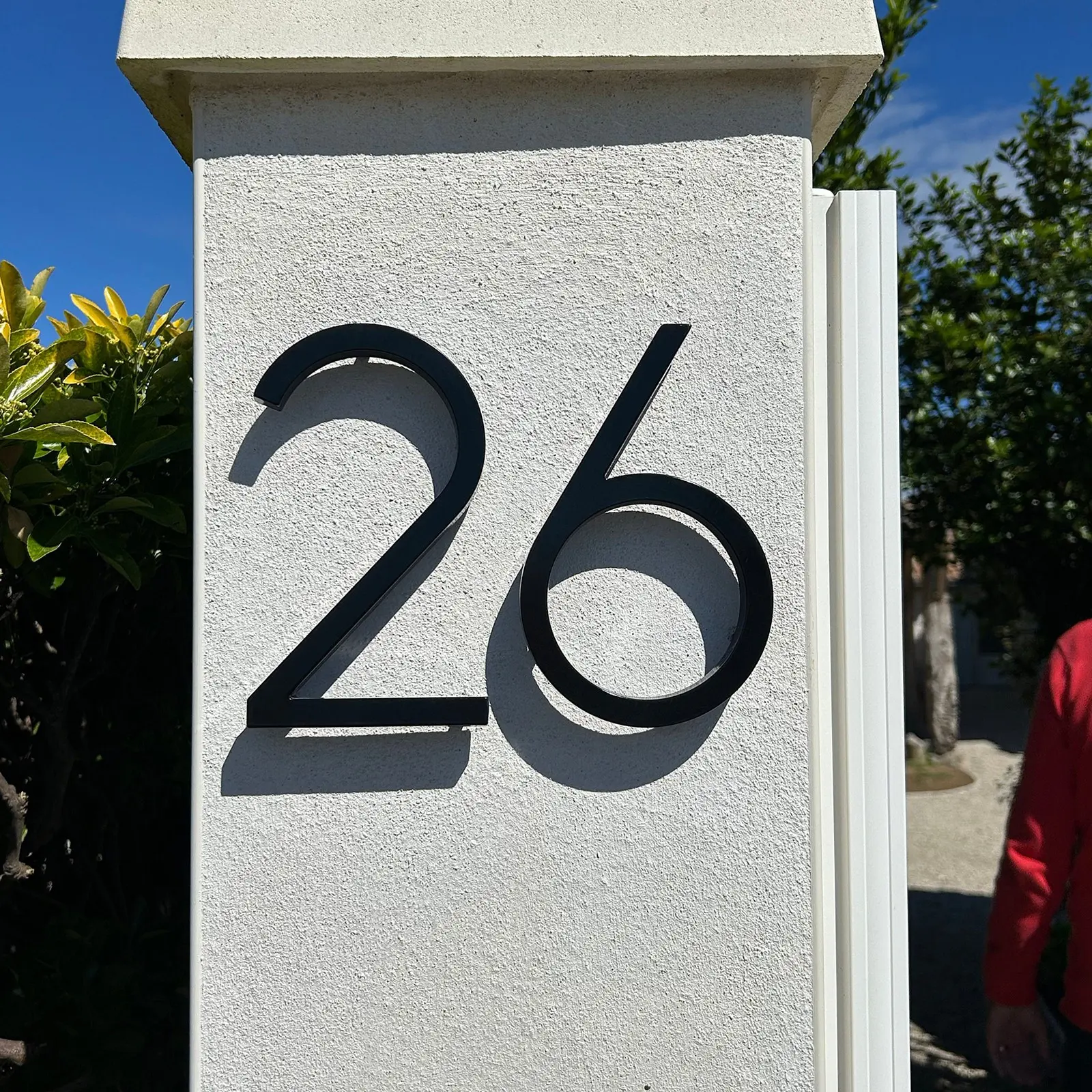 1pc 5/6/8 Inch Modern Black Metal House Numbers, Floating Waterproof Rustproof Outdoor Address Plaque for Outside Wall Gate Mailbox Address Sign Plaque