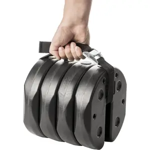 US Weight 40 Pound Canopy Weight Set of 4 and Carry Strap with No-Pinch Design - Easy Installation and Removal to Secure Tents, Canopies, and Umbrellas at Outdoor Events