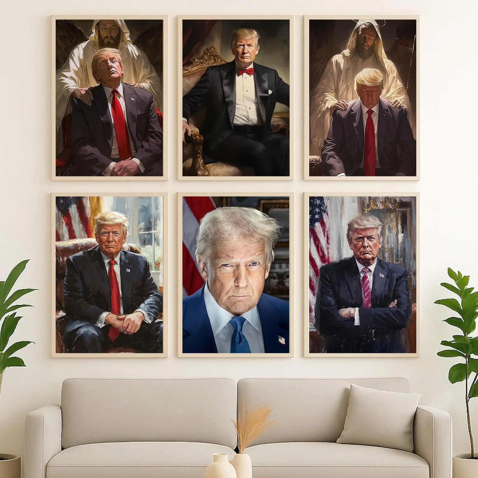 45th U.S. President Donald Trump Artistic Photo Portrait Print - Patriotic Home Wall Decor - Political Office Decoration - Strength & Leadership Themed Artwork