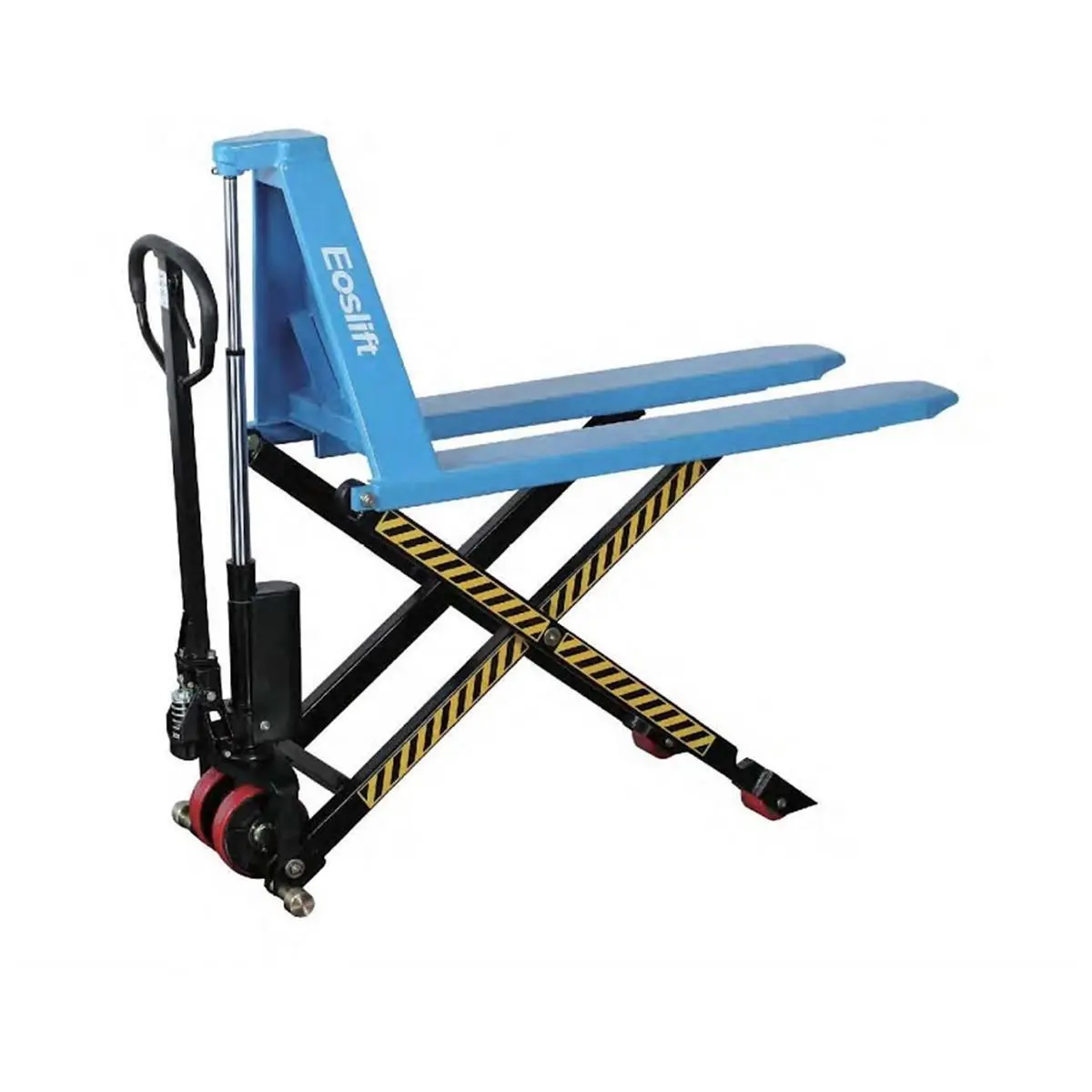 212 MAIN Industrial High-Lift Scissor Pallet Truck, 3300 lb Capacity, Steel with Polyurethane Wheels, 27 x 45 in Forks for Warehouse & Logistics, Scissor Lift, Steel & Pu