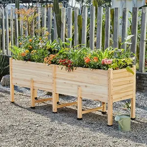 [CHECK PICTURES BEFORE ORDERING] AMERLIFE Various Styles of Wooden Raised Garden Bed, Elevated Planter Box Outdoors for Deep Rooted Plants, Ideal for Balcony, Patio, Easy Assembly