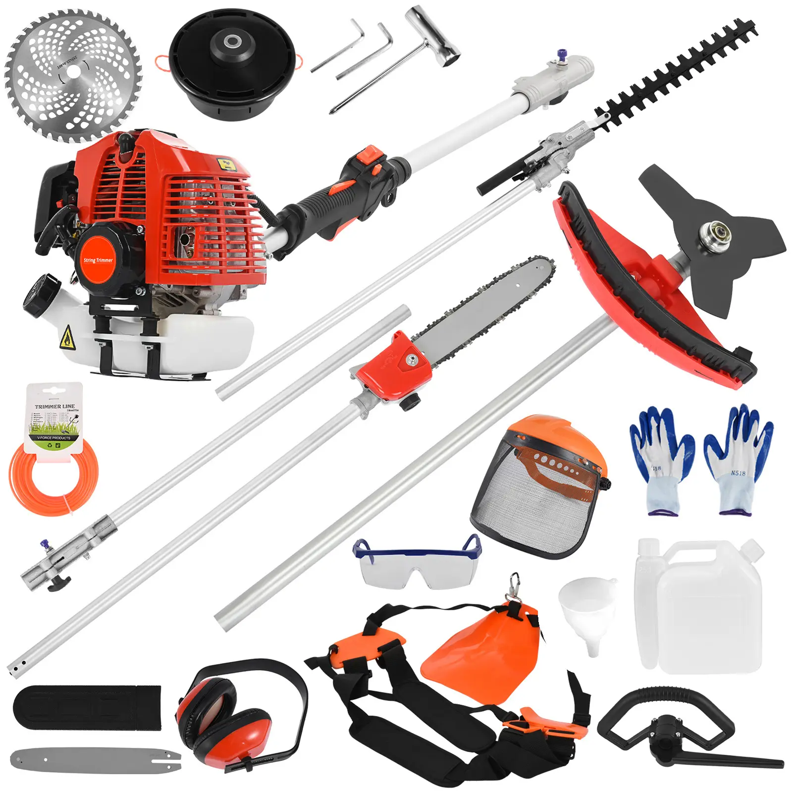 52cc Petrol Hedge Trimmer Chainsaw Brush Cutter Strong Powerful Full Functioning Guard Accessories Hedge Trimmer 52cc Petrol Hedge Trimmer Chainsaw Brush Cutter