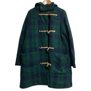 Pre-owned Chloé Wool Small Leather Goods See By Chloe Check Duffle Coat