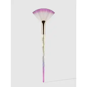 1pc Small Fan-Shaped Highlighter Brush With Diamond-Shaped Handle,Foundation Brush,Concealer Brush,Blush Brush,Contour Brush,Blush Brush,Bronzer Brush,Powder Brush,Foundation Brush,Blush Brush,Face Makeup Brush