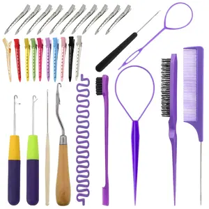 31Pcs Crochet Hooks for Hair Set with 5pcs Different Size Crochet Needle, Latch Hook for Passion Twist Crochet Hair Extensions - Home Improvement.