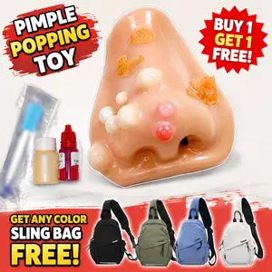 Funny Pimple Popper Spray Game – Includes Carry Bag, Hilarious Prank Toy for Halloween & Christmas