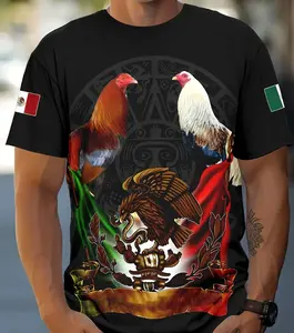 Men's summer casual pattern T-shirt, sporty long sleeved top, fashionable ethnic tribal design, comfortable to wear all year round