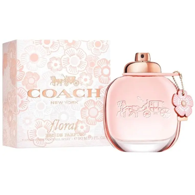 Coach Floral EDP for Women 1.7oz/50ml & 3.0oz /90ml – Fresh Floral Woody Musk Perfume with Rose Tea, Jasmine & Gardenia