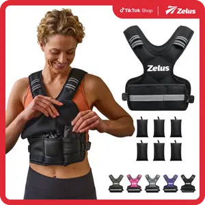 【SummerVibes】ZELUS Weighted Vests, 4-10lbs/11-20lbs/20-32lbs Adjustable Workout Weighted Vest with 6 Ironsand Weights for Men&Women: Motivational Walking, Running,Rucking,Strength Training,#Summervibes