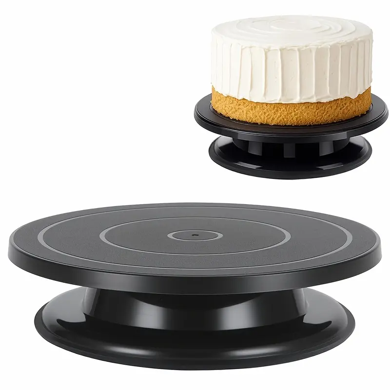 1pc 11 Inch Spinning Turntable, 360° Rotating Cake Decorating Stand with Non-Slip Base & Smooth Surface, Heavy Duty Turntable for Baking, Painting, Clay Sculpture, DIY Crafts, Display