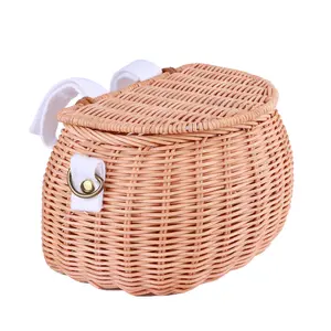 INNOVATION FACTORY Handwoven Vine Basket – Multi-Use Organizer for Bicycle, Home & Storage, 20x13x15cm (185g)