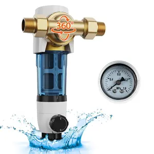 VEVOR Spin Down Filter, 40 Micron Whole House Sediment Filter for Well Water, 3/4 MNPT, 4 T/H High Flow Rate, for Whole House Water Filtration Systems, Well Water Sediment Filter