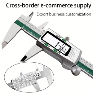 Digital Caliper Measuring Tool Stainless Steel Vernier Caliper Digital Micrometer with Large LCD Screen Easy Switch from Inch Metric Fraction 6 Inch Caliper Tool for DIY Household