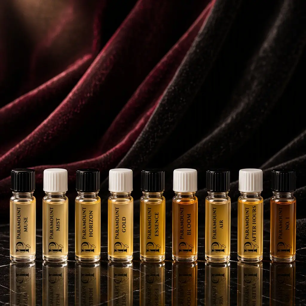 Paramount Scents - The Scent Experience Discovery Set (9 x 2ml vial samples). A combination of Feminine, Unisex, and Masculine Scents