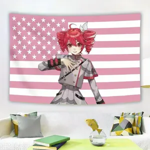 Kasane Teto Pink Flag Tapestry - Cute Aesthetic Room Decor Gift