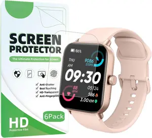 Screen Protector For IDW13 / IDW15 / IDW19  Watch 1.8" (6 PACK) Full Coverage Clear TPU Film Compatible for aeac/Fitpolo/Quican SmartWatch