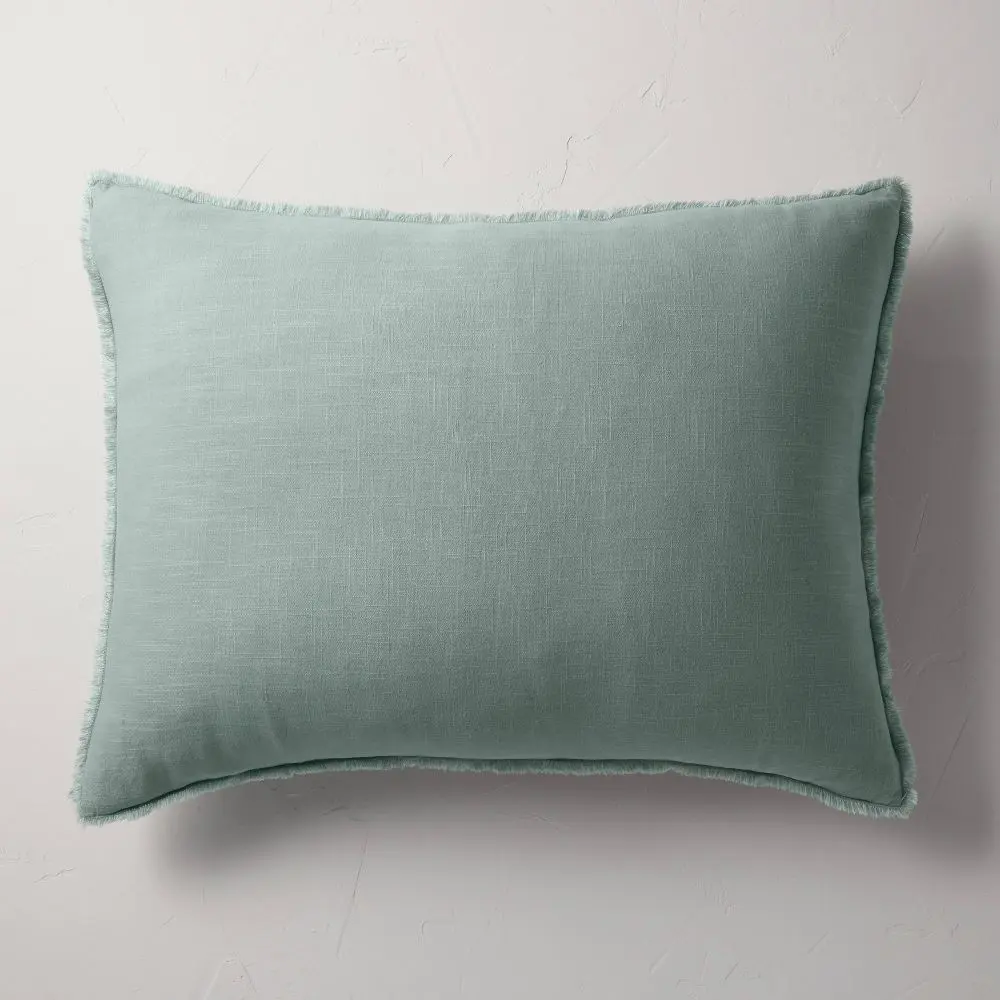 King Euro Heavyweight Linen Blend Washed Throw Pillow - Casaluna, Comfy Cushions, Creative Decorative Cushion for Home Decor, Bedroom Decor Ideas Pillows, 4.5" Thick Support