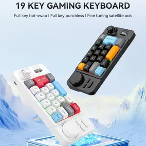 19 Key RGB Hot Swappable Wired Mechanical Gaming Keyboard RGB Backlight Macro Progammable Multifunctional Joystick Dual Scroll  for Windows/Computer