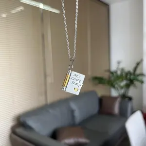 My Little Star Book Necklace for Daughter/Son, Birthday Day Gift Graduation Jewelry of Love