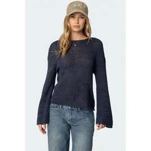 Drop Shoulder Light Knit Sweater