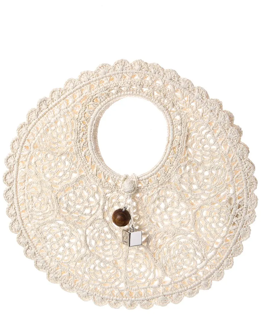 Jacquemus Spiaggia Small Raffia Round Tote