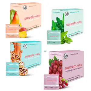 LIVE EXCLUSIVE - Feminine Wipes BOX bundle! Gentle and Flavored: Sweet Mint Grape Mango and Cinnamon Bun