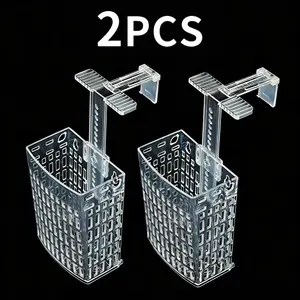 Fish tank hydroponic basket and planting basket, aquarium landscaping and decoration planting basket, hanging plant fixing basket. It has a pull rod for height adjustment and a hook for width adjustment, and is suitable for various different tank containe
