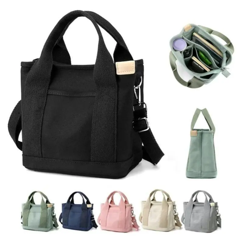 RIVERICH Small Tote Bag with Zipper, 2026 Canvas Multi-Pocket Crossbody Bag Shoulder Bag Satchel Hobo Bag Messenger Bag DealsForYouDays Casual Fabric Purse