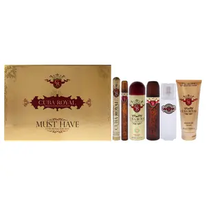 Cuba Royal for Men Cologne Gift Set, Eau de Toilette Spray, Body Spray, After Shave & Shower Gel, Value Fragrance Set for Him