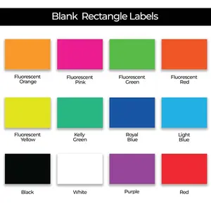 StickerJet Blank Rectangle Labels Roll, 500 Count, 2"x3" & 4"x6" Sizes, Writable White Stickers, Strong Adhesive, Easy Peel & Stick for Organization, Packaging & Inventory