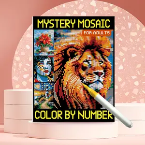 Mystical Mosaic Coloring Book for Adults, Digital Color by Number Art Therapy, Coloring Painting, Stress Relief Adult Activity Book, Unique Gift Idea
