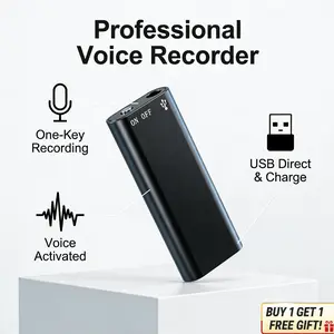 Voice Activated Digital Recorder  8GB HD Noise Reduction Portable Recording Pen　Ultra-Thin Portable Recording Pen For Meetings & Interviews