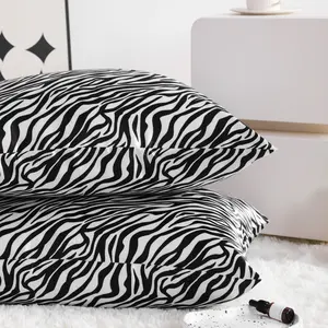 2 Pack Luxurious Glossy Satin Pillowcases, Gentle on Hair and Skin Pillow Cases with Envelope Closure