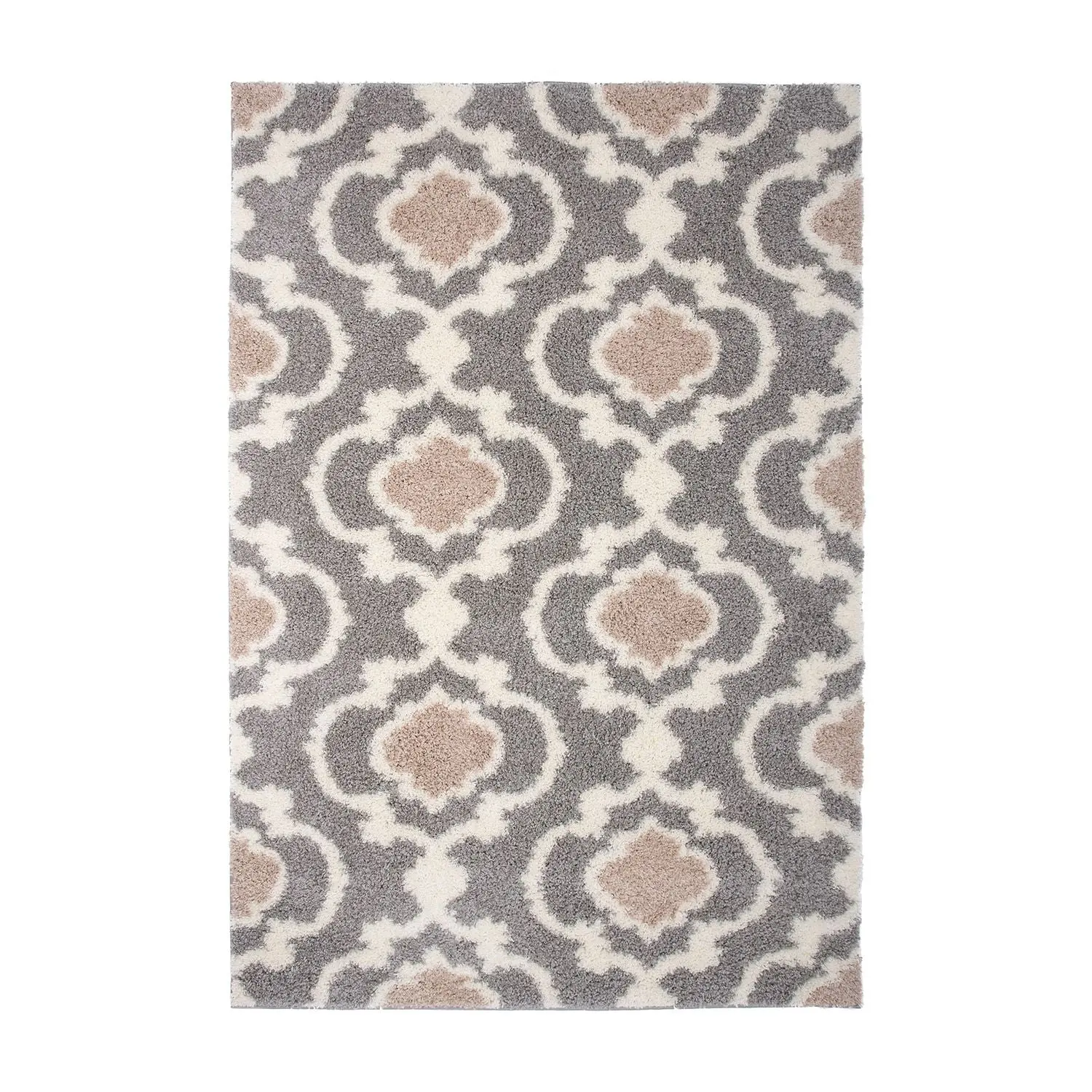 Cozy Moroccan Trellis Shag Area Rug