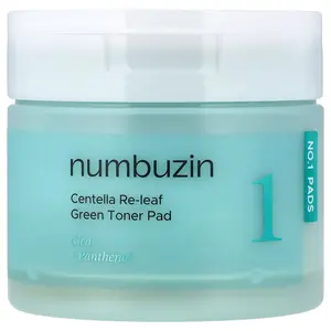 Numbuzin No.1 Centella Re-Leaf Green Toner Pad, 70 Pads, 6.42 fl oz (190 ml)