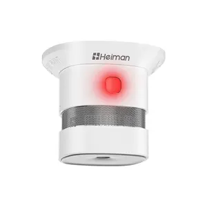 Heiman Home Smoke Detectors, 3-Second Installation, Mini Portable Fire Alarm, High-Accuracy Photoelectric Sensing,10-Year Replaceable Battery,Compact Design,Loud 85dB Alert,Easy Test & Silence, Home Security System Wireless Indoor Security (1 Pack)