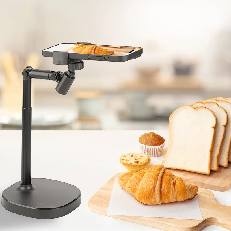 Mobile Phone Holder, Universal Adjustable Mobile Phone And Tablet Holder, 360 ° Rotating Flexible Arm, Heavy-duty ABS Base, Suitable For All Models Of Mobile Phones, Used For Live Streaming, Photography, Video Recording