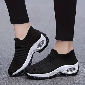 Women’s Sock Sneakers with Air Cushion Sole Breathable Slip-On Casual Indoor Outdoor Shoes