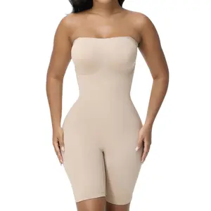 Strapless Shapewear Tummy Control Bodysuit for Women Underdress Seamless Full faja with Removable Straps Womenswear Basic