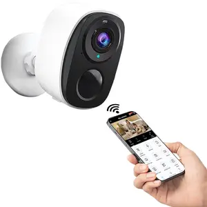 Wireless WiFi Security Camera, Battery Powered, 4000mah Capacity, Long Standby, Night Vision, Motion Detection, Home Monitoring for Seniors and Kids