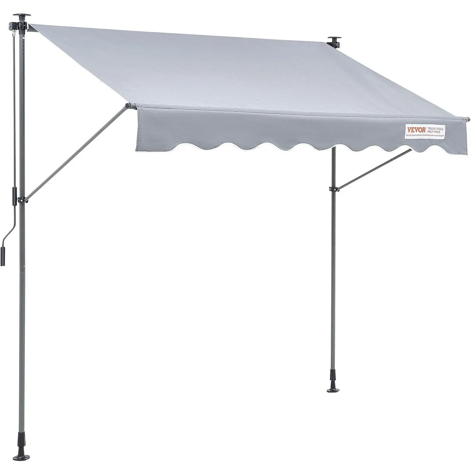 【Summerfinds】VEVOR Manual Retractable Awning, 78" Outdoor Retractable Patio Awning Sunshade Shelter, Adjustable Patio Door Window Awning Canopy with 39" Sun Shade Curtain for Backyard, Garden, Balcony
