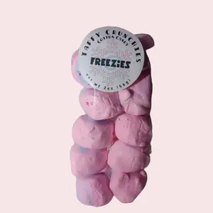 FREEZIES Taffy Crunchies Cotton Candy Snack Crunchy Sweet Candy Bonbon Cotton Freezies Bite Size Treats Made in USA 2oz Bag