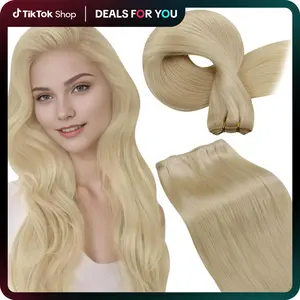 LaaVoo Sew in Hair Extensions Real Human Hair Double Weft Hair Extensions Sew in FallFreshness